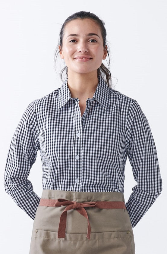 Ladies gingham shirt best sale